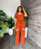 Two Piece Casual Pants Set