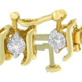10K Yellow Gold Round Cut S-Link Diamond Bracelet (5.00 cttw, I-J Color, I2-I3 Clarity)