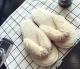 Fashion Fluffy Fur Faux Flip-flops