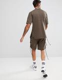 Latest plain tracksuits for men short sleeve sweatshirt and sweat shorts two piece set