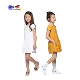Cotton jacquard A-line girls' dress