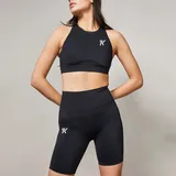 Women's Black Yoga Biker Shorts Moisture-Wicking
