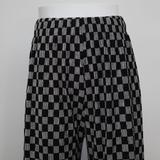 Black and white checkerboard girl high street ins casual pants loose wide-leg pants women's pants