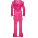 Velour Tracksuit Set with Zipper Hoodie