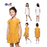 Cotton jacquard A-line girls' dress