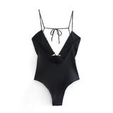 Women Sexy Bodysuit Chaqurtas para mujer 2022 Solid Lingerie Body Suits Breathable  Swimsuit Leotard