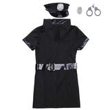 Sexy Policewoman Costume Sexy Cop Officer Police Women Officer Uniform Cosplay Fancy Dress Hat Belt Handcuff Plus Size