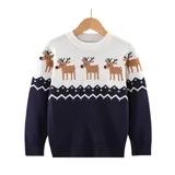 Personalized cotton jacquard kids Christmas sweaters