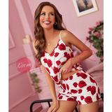 KISS ME ANGEL superior quality spring and summer pajamas women's short style home dress set party pictures