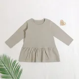 Winter A-Line Girl Dress with Long Sleeves