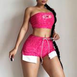 YY23052 New Arrivals 2023 Bra Tube Top  And Biker Short Tank Top Spicy Girl Set Two Piece