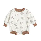 Organic French Terry Baby Romper - Long Sleeve