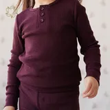 Organic Toddler Boy Sleepwear Set Henley Pant