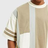 Casual custom men's shirt color-blocking oversize men's clothing printing & embroidery logo tshirt for men