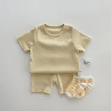 Pastel Cotton Ribbed Kids Outfit