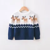 Elk Boys Christmas Sweaters Design Knit