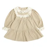 Ruffle sleeve cotton baby girl dress