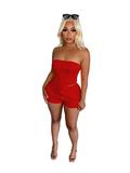 2023 Summer Solid Color Bra Shorts Casual Two-Piece Women'S Sexy Nightclub Style Set