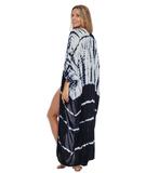 Wholesale Fashion Kimono Beach Wear Tie Dye Printing Long Cardigan Kimonos With Belt Loose Cover Up 15 Colors