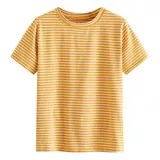 Striped O-Neck Short Sleeve T-Shirts for Women