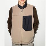 OEM winter custom embroidery print zipper reversible sports fleece gilet vest for men