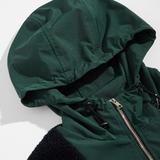 Supplier wholesale unisex blank wash zipper hoodie & sweatshirt custom men's streetwear blank patchwork hoodies