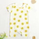 Summer Short Sleeve Baby Rompers Print Design