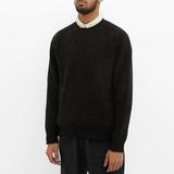 New arrival custom round collar solid color knitted wool sweater for men