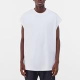 OEM custom print cotton men oversized high quality sleeveless t shirt