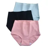 Cotton Spandex Panties Embroidered High Waist