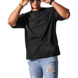 custom mens oversized t-shirt heavyweight hip hop men cotton spandex t-shirt causal tshirt for 3d puff print t-shirts for men