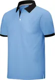 Men's Cotton Polo Shirts Patchwork Golf