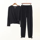 2022 Summer Ladies Long Sleeve Pyjamas Loungewear Sets RTS Women modal Pajamas
