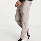 China manufacture custom straight leg pants men cargo tapered pants quality in brown