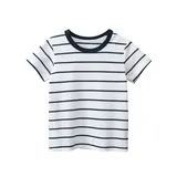100% cotton striped kids summer t-shirt