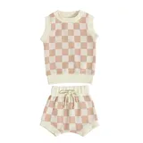 Chessboard Baby Boy Suit Set