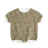 Toddler Romper: Dinosaur Print, Soft Material