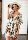 Short Sleeve  Party Floral Dress