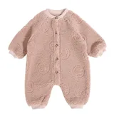 Ribbed Cuffs Smily Baby Bodysuit Jumpsuit
