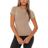 wholesale custom blank t-shirt women plain t shirt casual tshirt women t-shirts acid wash fitted t-shirt for women