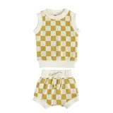 Chessboard Baby Boy Suit Set
