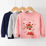 Knitted Christmas Logo Baby Sweater Set