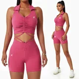 Women's Pink Fitness Set With Custom Logo