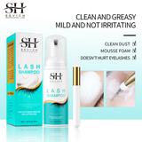 Make Your Own Organic  Vegan Friendly Eyelash Extension Cleanser Foam Private Label Lash Shampoo Brush