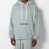Casual tracksuits for men custom embroidery logo corduroy thick fabric winter sweatpants and hoodie set oversize tracksuit