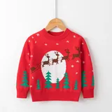 Knitted Christmas Logo Baby Sweater Set