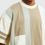 Casual custom men's shirt color-blocking oversize men's clothing printing & embroidery logo tshirt for men