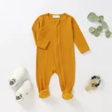 Bamboo knit baby romper footed suit