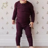 Organic Toddler Boy Sleepwear Set Henley Pant
