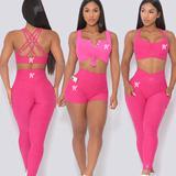 Neon Pink Workout Set For Women